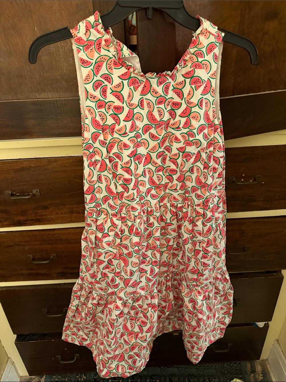 J. Crew Pink and Green Watermelon Print Mini Dress